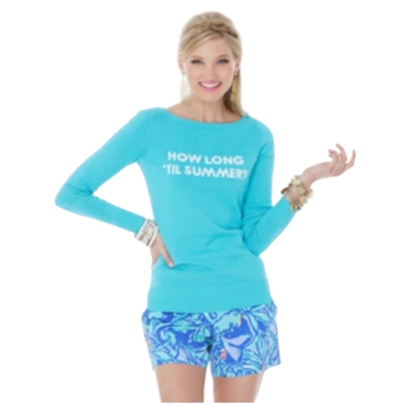 Lilly Pulitzer Sweaters - Lilly Pulitzer Marielle Sweater Womens Small How Long til Summer? Lightweight S